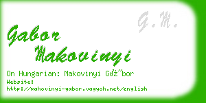 gabor makovinyi business card